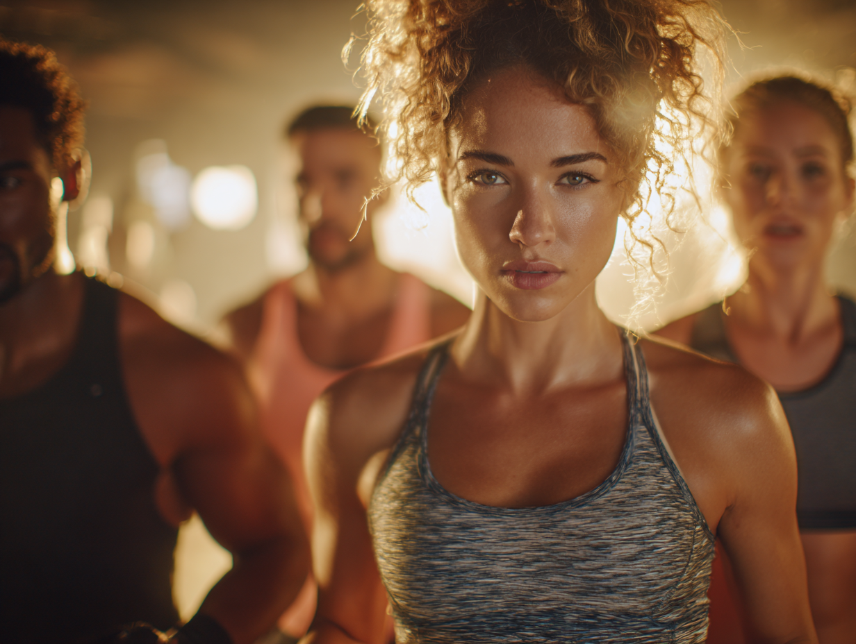 Persoană tânără și persoană în vârstă exercitând împreună